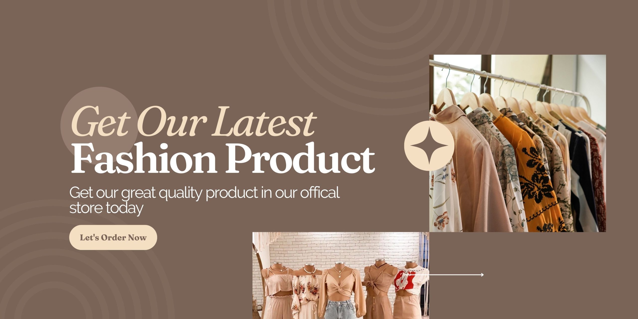 Brown Minimalist Fashion Product Banner
