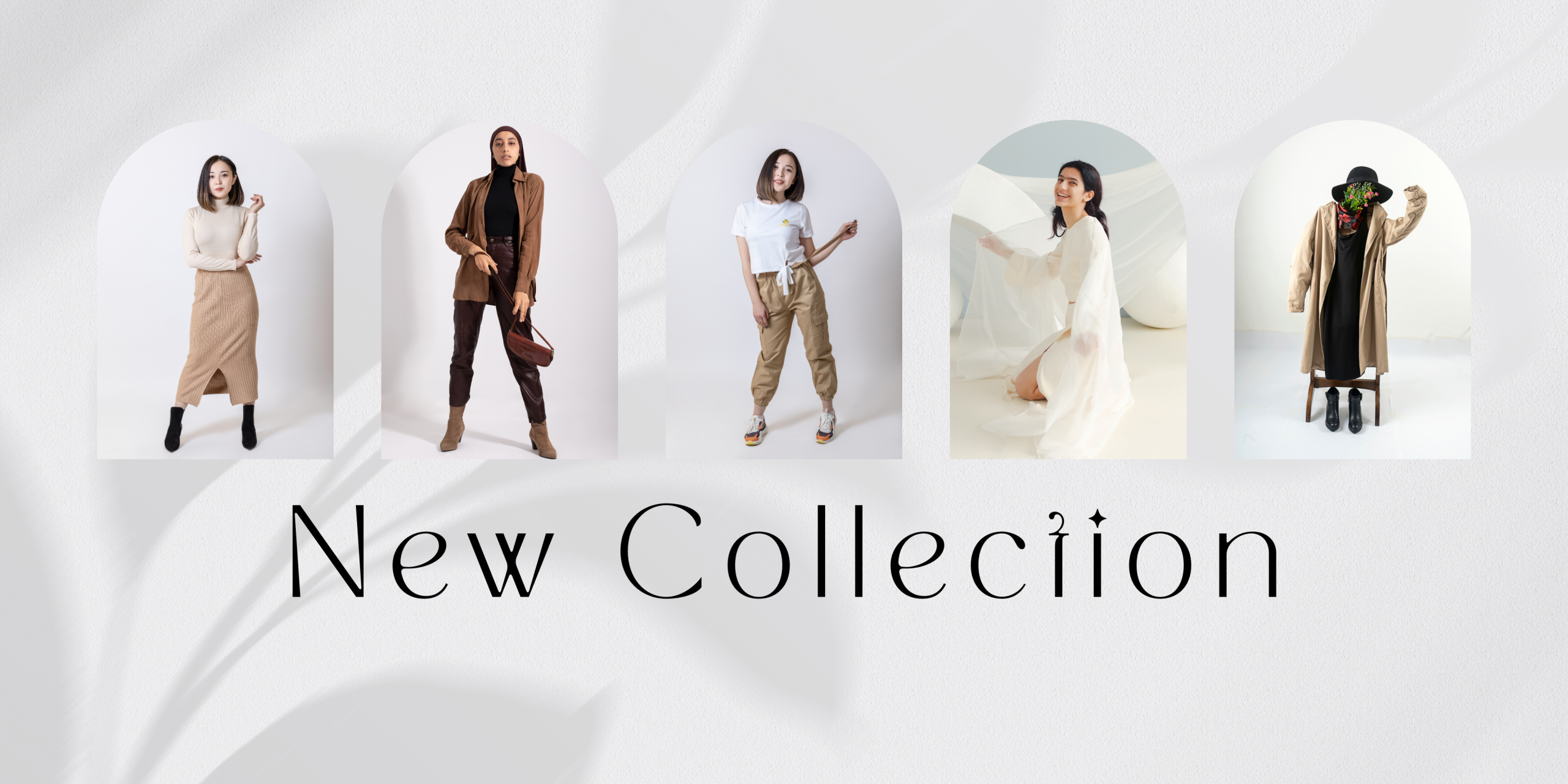 Gray Minimalist New Collection Banner
